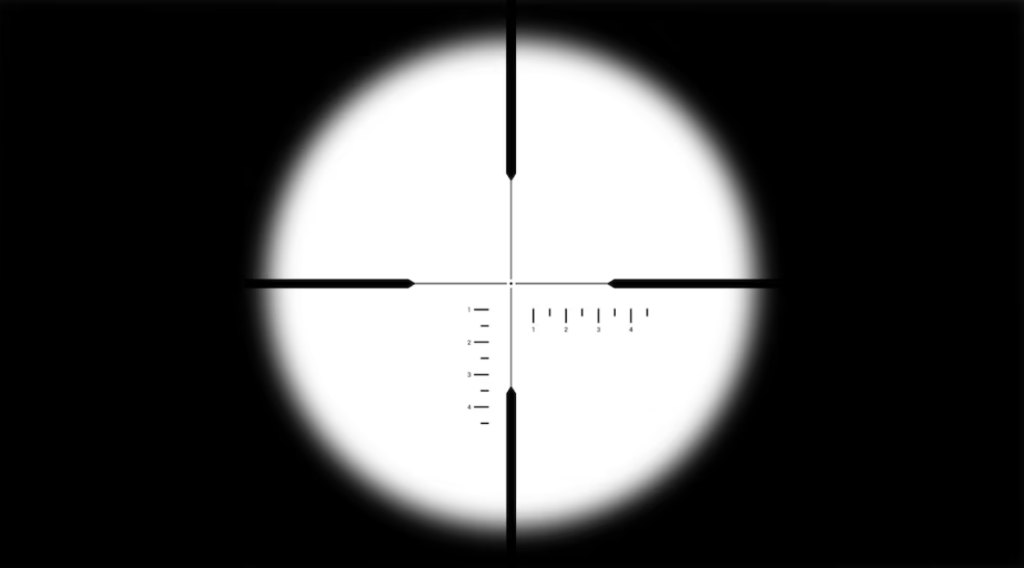 sniper crosshair look- black and white photo