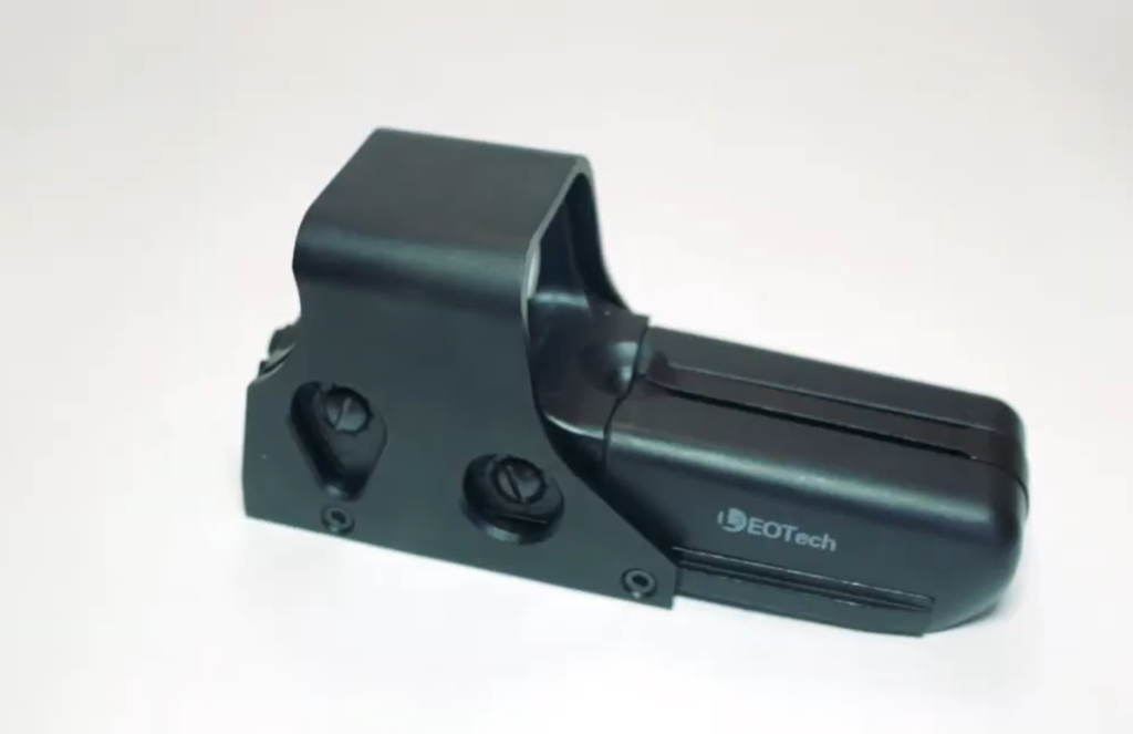 A side view of EOTech 552 on a white background