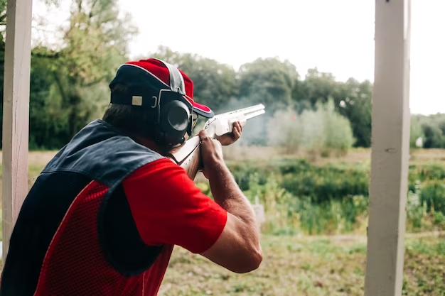A man shoots a gun